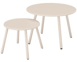 Vente-unique Uitschuifbare tuintafeltjes van metaal - Beige - MIRMANDE van MYLIA