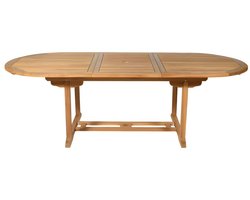 Vente-unique Uittrekbare tuineettafel BYBLOS - Teak - L180/240 cm L 240 cm x H 75 cm x D 100 cm