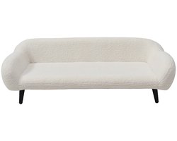 Vente-unique Zitbank voor dieren van boucléstof en metalen poten - L99 x D61 cm - Crèmewit - ZOLIA L 99 cm x H 32 cm x D 61 cm