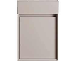 Vente-unique Zwevend fonteinmeubel met wastafel van mat beige resin - Mat beige - 40 x 25,5 x 57 cm - SOREL