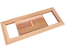 Ventilatierooster met Sterke Ventilatie, Verstelbare Opening voor Sauna, Gemaakt van Cederhout, Ideaal voor Sauna's en Wellnessruimtes