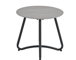 Vento bijzettafel - Ø45xH41 cm - carbon black - Centostone Napoli sand