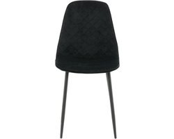 Venture-Home-Eetkamerstoelen-2-st-Polar-fluweel-met-stiksels-zwart