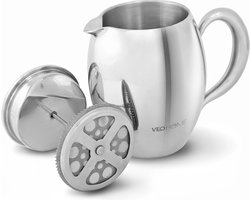 VeoHome RVS Franse Pers - 0.75 Liter - Compact, Dubbelwandig & Milieuvriendelijk Koffiegenot