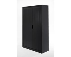 VEPA - Archiefkast met slot - 200x100x45 cm - 4 legplanken - Zwart