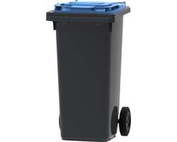 Vepa Bins Mini-container DonkerGrijs/Blauw 120 ltr (VB120000B)