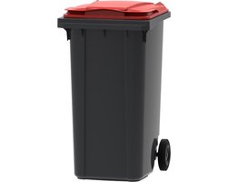 Vepa Bins Mini-container grijs rood 240 liter (VB240000GRO)