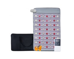 Ver-infrarood (FIR) verwarmingsmat - Jade en toermalijn therapiemat - Rood licht 660 nm - Negatieve ionen - Timer 0-720 min - Verlichting van rugpijn