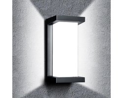 Verandalamp, waterdicht voor buiten2000lumen,12Tegels, moderne stijl, neutrale witte verlichting.6500KZwarte buitenwandlamp, reeds bedraad, geschikt voor gebruik binnenshuis./Garage voordeur