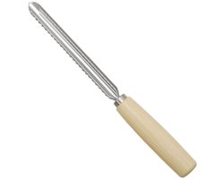 Verbeterde zaadbak - Fruit- en groentezaadbak van roestvrij staal - Zaadbak van 24,5 cm, geschikt voor gevulde groenten, aubergines en komkommers - Klein gereedschap voor het verwijderen van zaden en kurken.