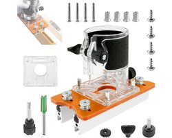 Verbindingsfrees - Aluminium Freesmal - Voor 32mm Systeem - 0-50mm Diepte Instelbaar - Ergonomisch Handvat - Voor Keuken & Kastenmontage