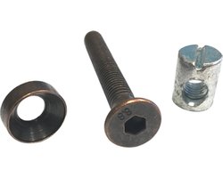 Verbindingsschroef M6x50mm staal - 4 stuks