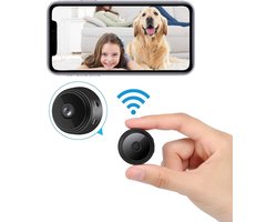 Verborgen Camera - Bewakingscamera Voor Binnen - 1080P Full HD+WiFi - 1 Stuk - Huis & Kantoor+Zwart