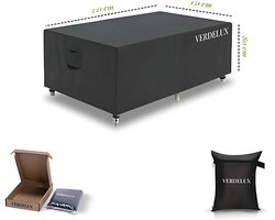 Verdelux Tafelhoes Tuintafel 221x131x80 cm Zwart