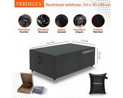 Verdelux Tafelhoes Tuintafel 241x131x80 cm Zwart