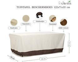 Verdelux - Tuinmeubelhoes | Tafelhoes 122 x 71 x 33 cm Zwart