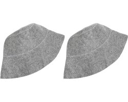 Verdikte Grijze Sauna Hoeden voor Bad Accessoires - Set van 2