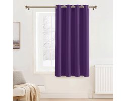 Verdonkende Gordijnen voor Huishoudens - Lichtblokkerende Raamdecoratie, 132 x 137 cm, Paars, 1 Stuk