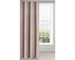 Verduisterend Gordijn - Ondoorzichtig Satijn - Slaapverbetering Thuis - Blokkeert 90% Zonlicht - 135 x 250 cm - Poederroze