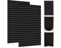 Verduisterend gordijn - Set van 2 tijdelijke gordijnen, niet boren, met 4 clips, Geschikt voor slaapkamer, keuken, badkamer, 150x60cm