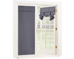 Verduisterend gordijn voor deur en raam – Zelfklevend – Privacybescherming – Lichtblokkering 85-95% – 66x173cm – 1 stuk – Grijs