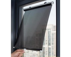 Verduisterend rolgordijn - Draagbaar, oprolbaar rolgordijn dat met zuignappen kan worden geïnstalleerd zonder te boren - 45 x 125 cm