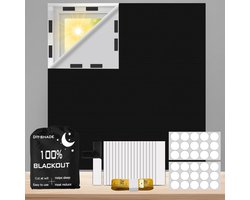 Verduisterend Rolgordijn, Geen Boren, 300 x 145 cm, Draagbare Raamverduistering, 100% Dakraamverduistering Op Maat, Verduisterende Stof Inclusief 30 Nano Lijm en 18 Klittenband.