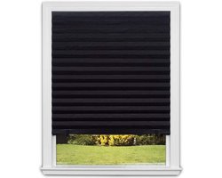 Verduisterende geplooide papieren jaloezie- 90 x 180cm - 1 stuk - zwart