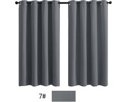 Verduisterende Gordijnen met Oogje, Grijs, 1 stuk, Blackout, 300cm x 260cm (B x H), Woonkamer, Slaapkamer