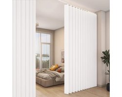 Verduisterende Gordijnen - Qelus - Gordijn Kant en Klaar - Blackout Curtains met Metalen Haken -B 254 x H213cm - Wit - 1 stuks