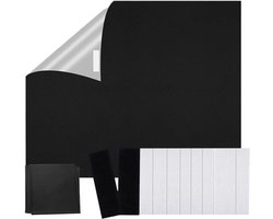 Verduisterende jaloezieën 150x200cm zwart - Geen punch, ideaal voor slaapkamer en reizen