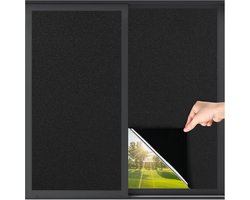 Verduisterende Raamfolie - Verduisteringsdoek - 45x100cm - Zelfklevend - verduisteringsdoek zelfklevend - Privacyfolie Glazen Ramen - Plakfolie Raam - Raamfolies - Glas Folie voor het Raam - Raamfolie verduisterend - Verduisterende folie - Zwart