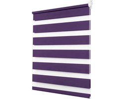 Verduisterende Rolgordijnen - Privacy Gordijnen Jaloezieën - Zonwering en Privacy - Lichtfilterend Polyester - 85 x 80 cm - Purper