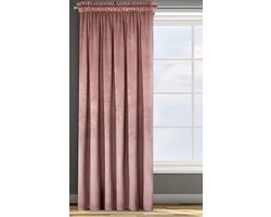 Verduisteringsgordijn Elegant Satijnen Gordijnband - 1 st. Extra Lang Ondoorzichtig Gordijn Effen 140x270 cm Donkerroze
