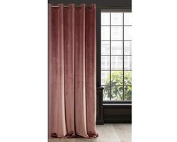 Verduisteringsgordijn Extra Lang 140x250 cm - Effen Donkerroze Satijnen Gordijnen voor Woonkamer en Slaapkamer