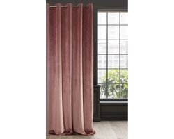 Verduisteringsgordijn Extra Lang, 140x250 cm - Elegant Effen Satijnen Gordijn voor Woonkamer en Slaapkamer, Donkerroze