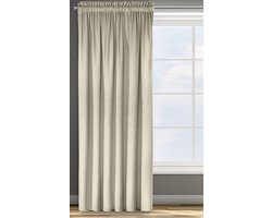 Verduisteringsgordijn Extra Lang - Satijnen Effen Gordijn voor Woonkamer en Slaapkamer - 135x300 cm - Beige