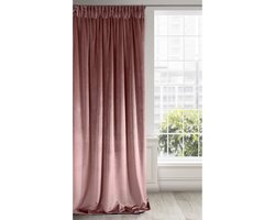 Verduisteringsgordijn Satijnen Gordijnband - Extra Lang Elegant Woonkamer Slaapkamer - 140x270 cm Donkerroze blackout curtains