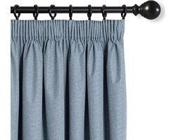 Verduisteringsgordijnen met plooiband, ondoorzichtige gordijnen, warmte-isolerend, set van 2, gordijn, verduistering, doorgangen, coating, zonwering voor slaapkamer, 175 x 140 cm