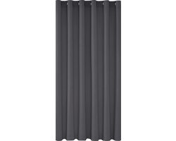 Verduisteringsgordijnen met Ringen, Donkergrijs, Gordijnen Zonwerend voor Woonkamer, Slaapkamer, Kant en Klaar, 200x290 cm (B x H), 1 stuk