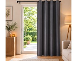 Verduisteringsgordijnen Set van 2 - 140x240 cm met Oogjes - Thermische Isolatie - Geluidsdempend Polyester Gordijn voor Slaapkamer en Woonkamer - Modern Effen Design