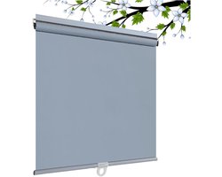 Verduisteringsrolgordijn - Tijdelijke jaloezieën - Raam decoratie - Automatisch veersysteem - 65x125cm - Grijs
