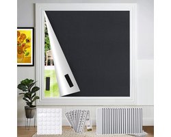 Verduisteringsstof 300×145cm - Draagbare Verduisterend Rolgordijn - Tijdelijke Verduisteringsgordijnen met Klittenband - Zachte Liniaal - Zelfklevende Tapes blackout curtains