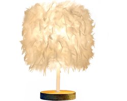 Veren Tafellamp USB Plug in LED Decoratief Ambiance Nachtlampje Warm Licht Vaste Oogbescherming voor Slaapkamer Woonkamer LE22 Wit.