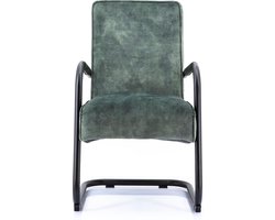Vergaderstoel Dunton Hunter Velours Zwart Sledeframe