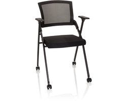 Vergaderstoel / Klpastoel PRIORITY II Netstof / stof zwart hjh OFFICE