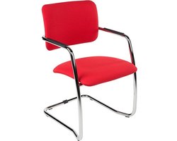 Vergaderstoel Magentix met rug en zitting in stof zwart