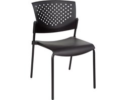 Vergaderstoel of Kantinestoel Lente Zwart Frame met armleuningen
