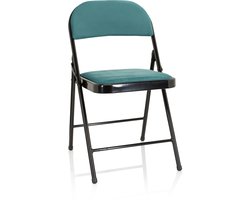 Vergaderstoel / opklapbaar TUDELA I fluweel turkoois hjh OFFICE