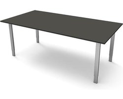 Vergadertafel Alpha antraciet 200x100cm verstelbaar